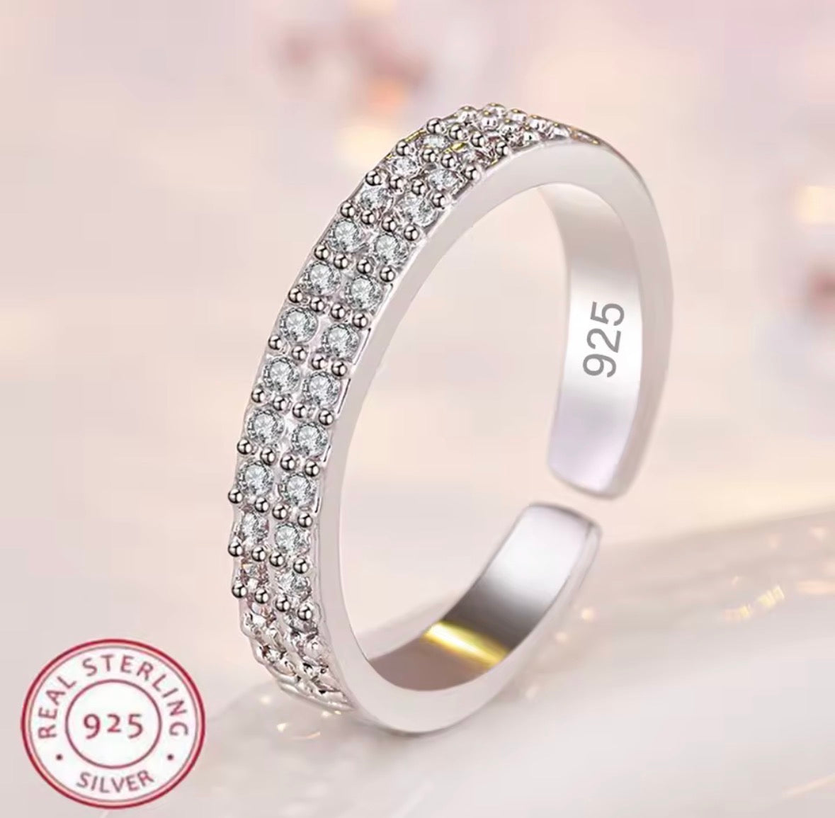 925 Sterling Silver Ring for Women – Classic Shining Band, Elegant Wedding & Engagement Jewellery | Sabrina & Shine
