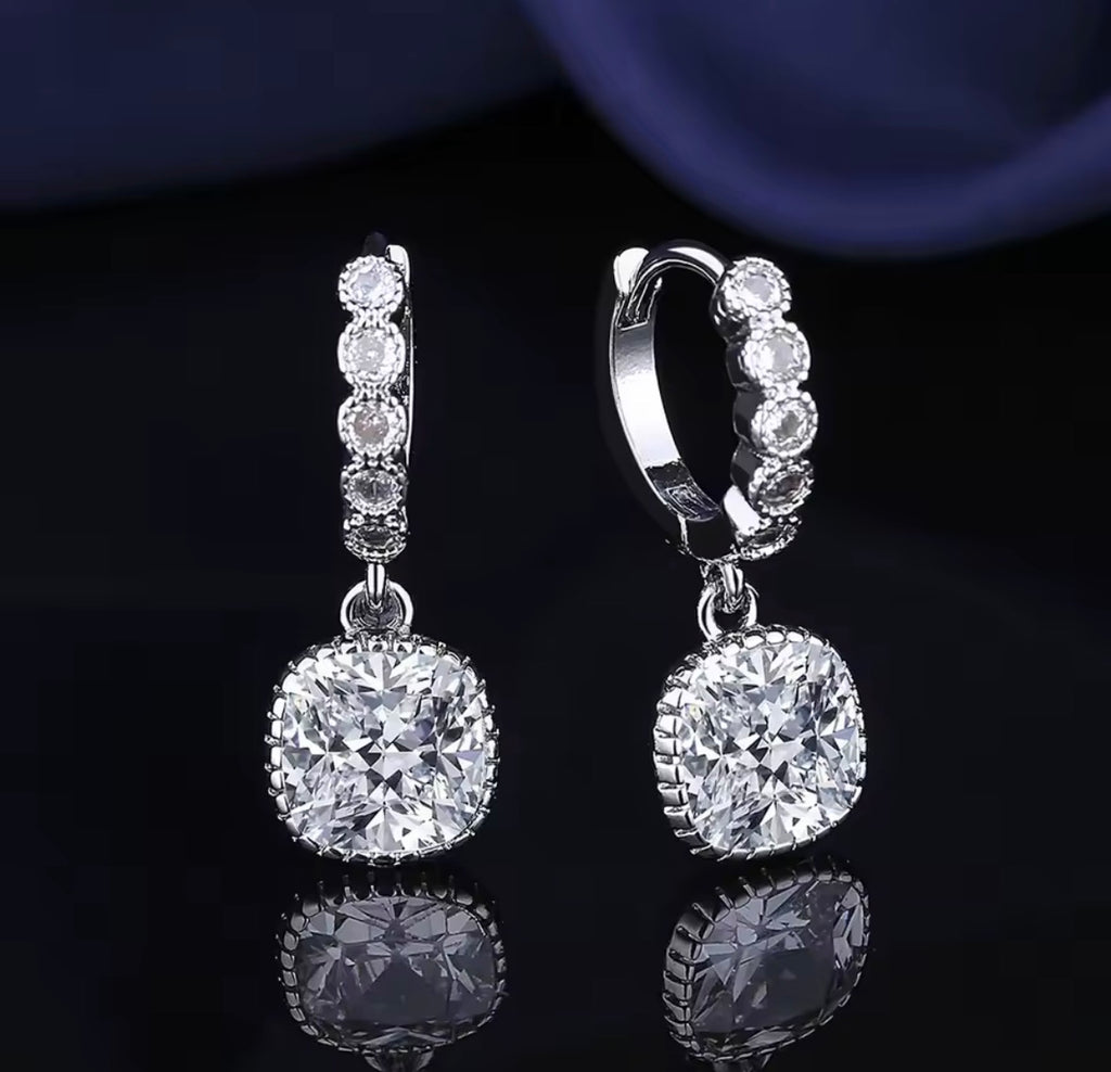 925 Sterling Silver Zircon Earrings