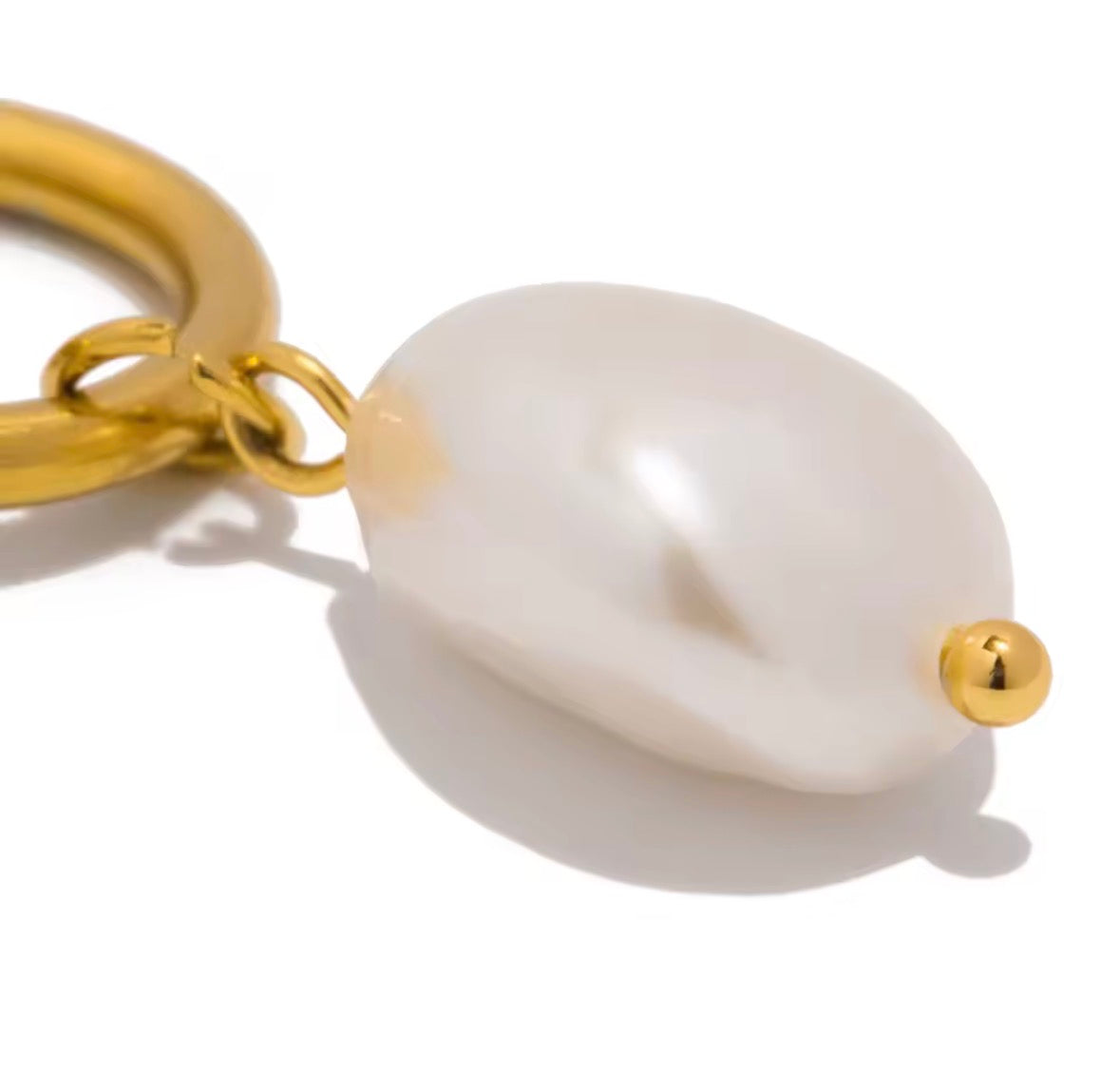 Elegant Pearl Pendant Necklace – Waterproof 316L Stainless Steel, Tarnish-Free Gold Chain with OT Clasp | Sabrina & Shine