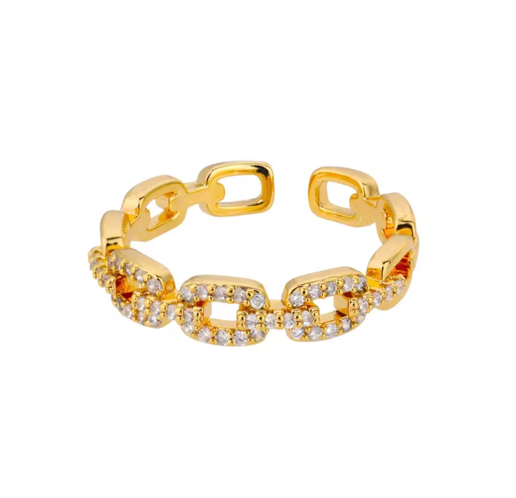 Zircon Twist Chain Ring