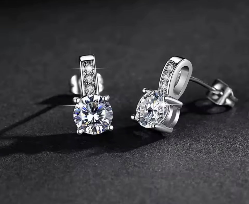 925 Sterling Silver CZ Earrings