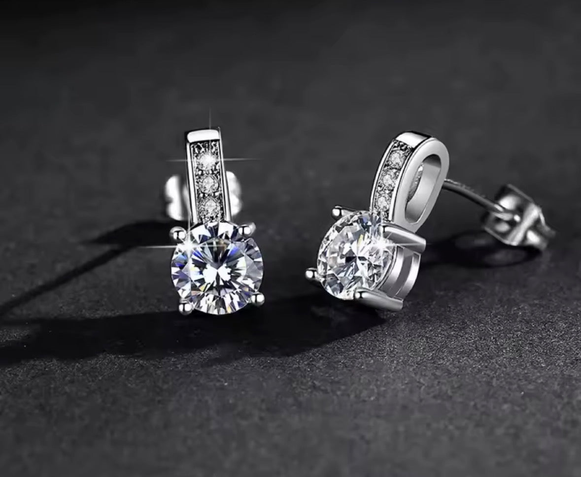 925 Sterling Silver CZ Earrings