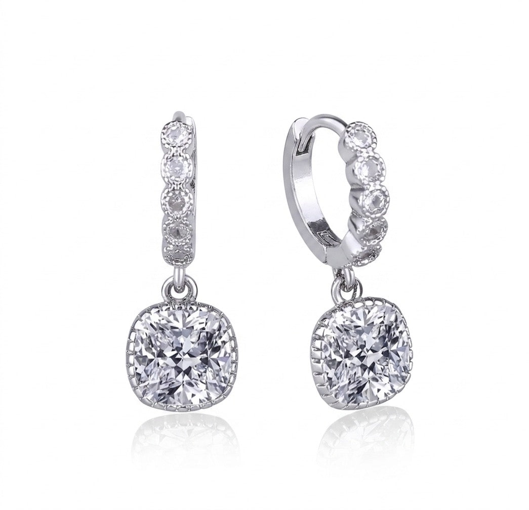 925 Sterling Silver Zircon Earrings
