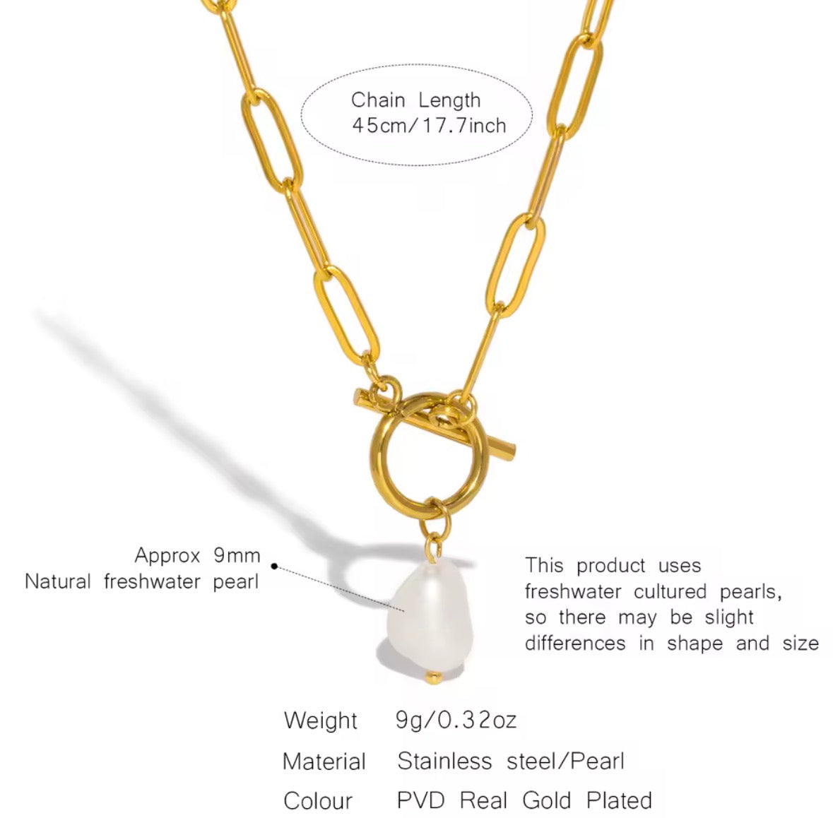 Elegant Pearl Pendant Necklace