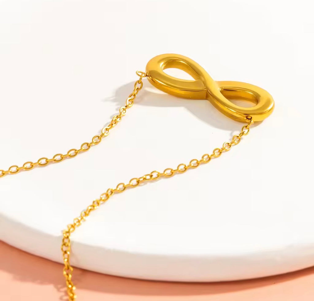 Close-Up of The Evermore Infinity Symbol Pendant Necklace