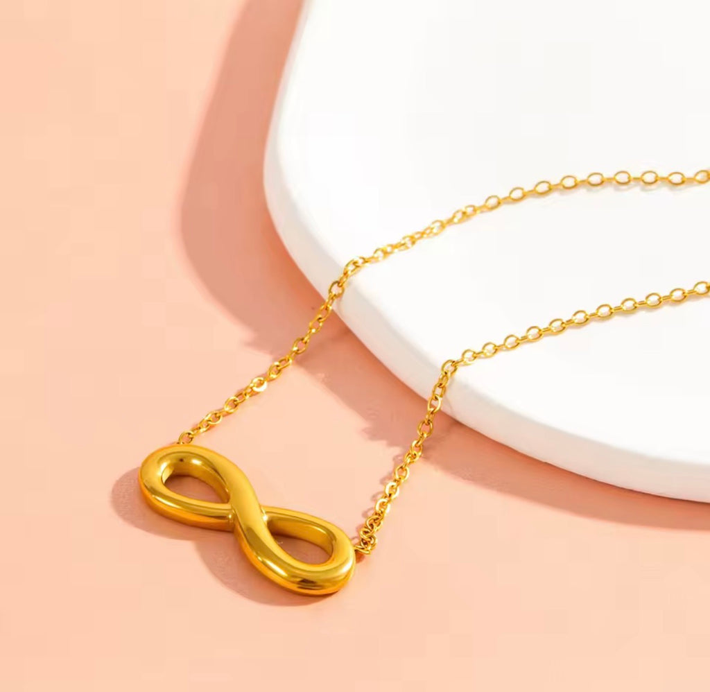 Close-Up of The Evermore Infinity Symbol Pendant Necklace