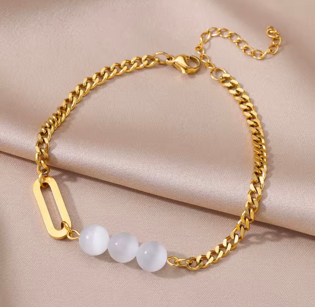 Stainless Steel Anklet for Women – Elegant Foot Bracelet Summer Beach Adjustable Chain Jewellery | Sabrina & Shine
