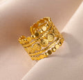 The Alessia Ring | Adjustable Chunky Gold Statement Ring for Women