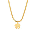 The Felicity Necklace with a clover pendant on a white background