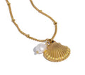 The Marina Necklace Waterproof Shell & Real Pearl Necklace