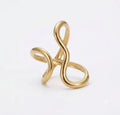 The Vaela Ring | Waterproof Adjustable Sculptural Gold Ring for Women