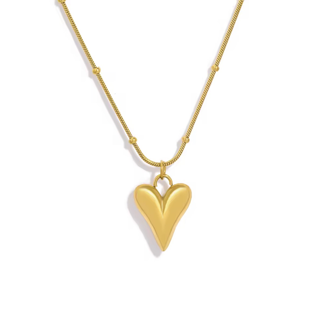 amara-waterproof-gold-heart-necklace-main